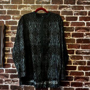 Roberto Cavalli Zebra Print Silk Blend Top